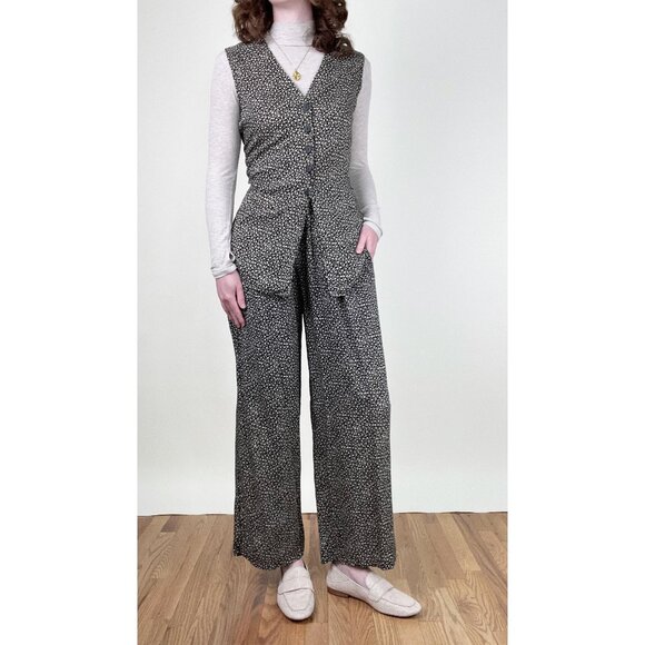 Vintage Matching Set Trouser Pants Vest Top Suit Old Money Quiet Luxury 90s Y2K - Picture 2 of 12
